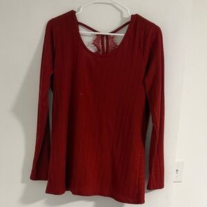 Daytrip Deep Red Long Sleeve Top